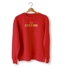 Load image into Gallery viewer, JESUS is King Sweater Special Edition Crewneck Unisex with Gold Glitter
