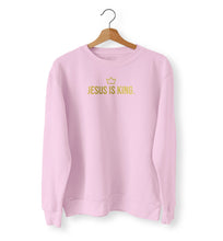 Load image into Gallery viewer, JESUS is King Sweater Special Edition Crewneck Unisex with Gold Glitter
