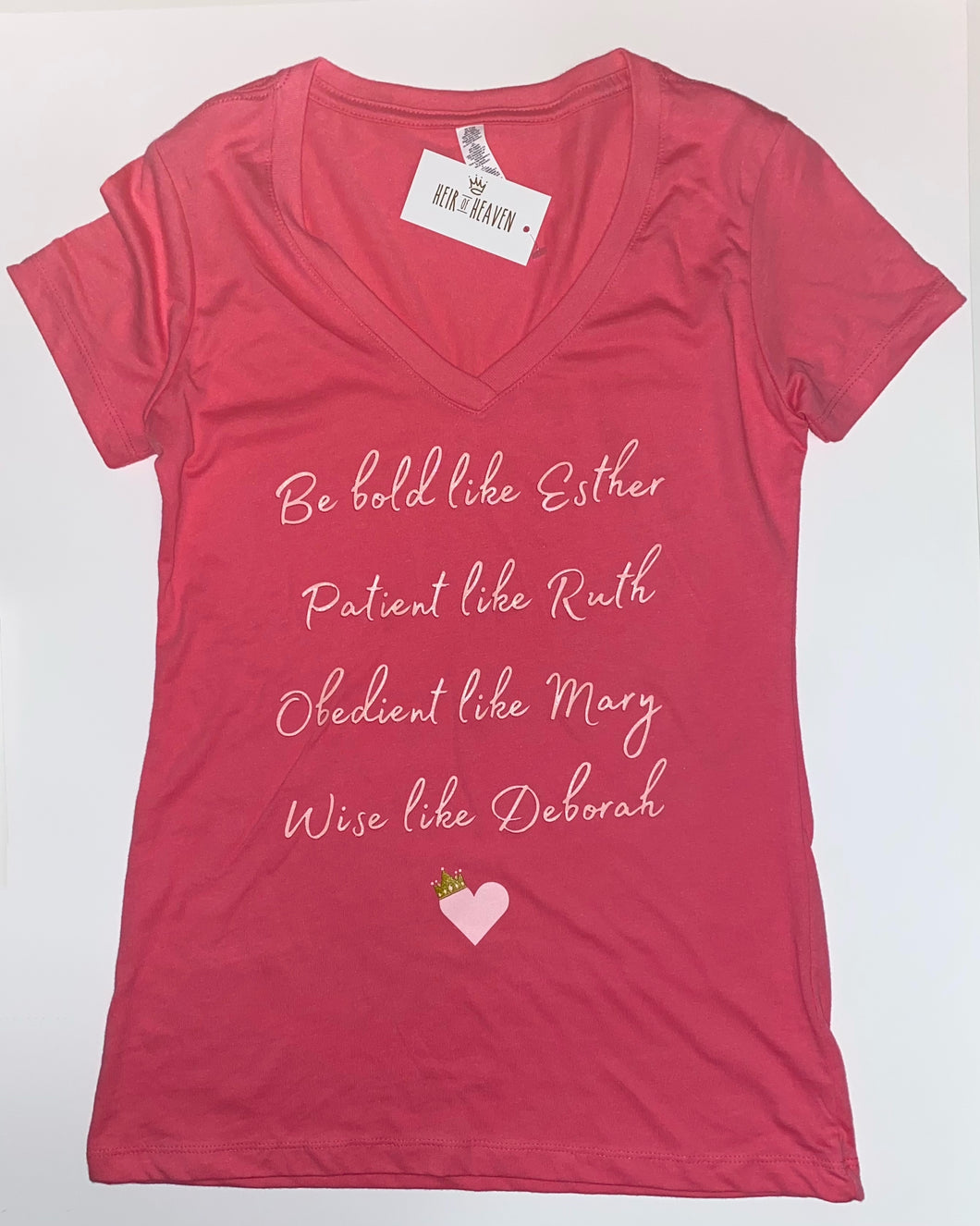 BE BOLD Women's Pink T-Shirt V-Neck