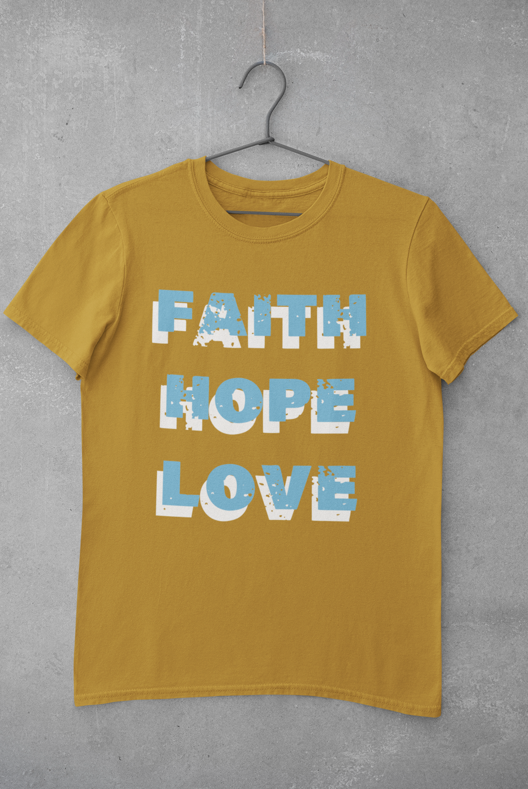 FAITH HOPE LOVE Gold T-Shirt Unisex