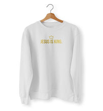 Load image into Gallery viewer, JESUS is King Sweater Special Edition Crewneck Unisex with Gold Glitter
